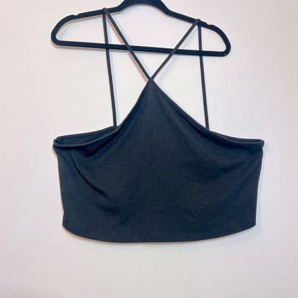 Eloquii Black Crop Top - Picture 1 of 3